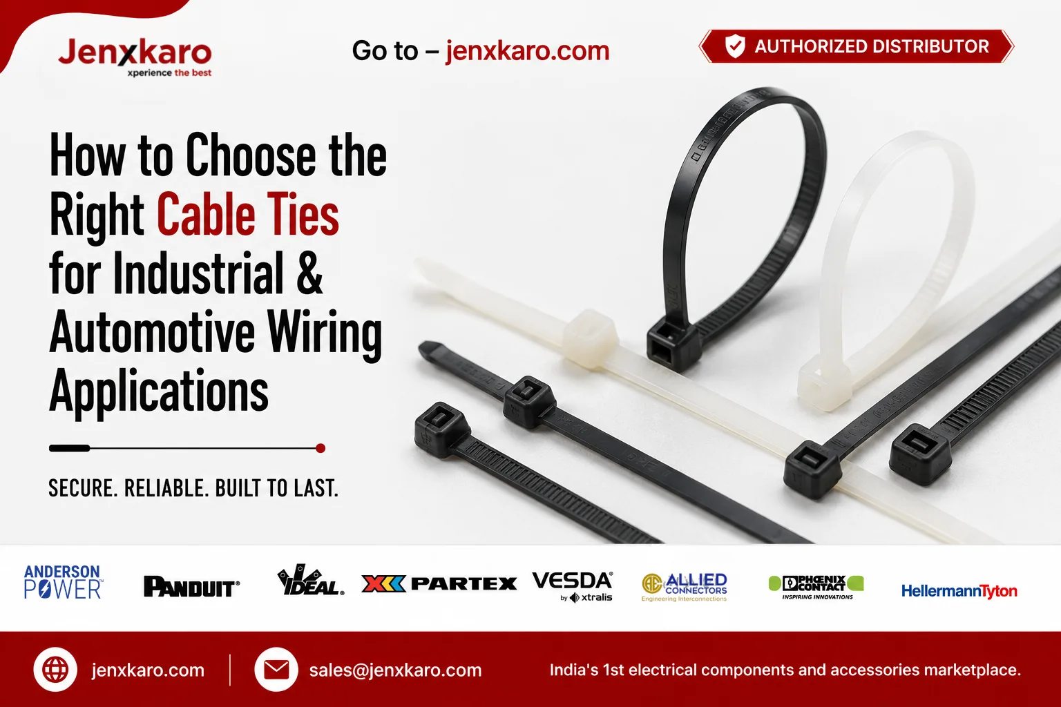 How to Choose the Right Cable Ties for Industrial & Automotive Wiring Applications
